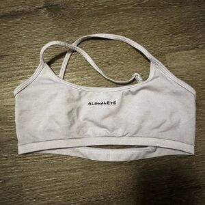 Alphalete white sports bra